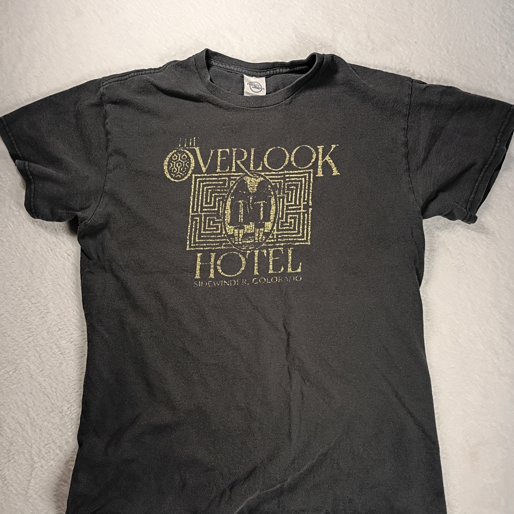 Overlook Hotel Graphic T-shirt The Shining Horror Movie Tee Black Size M